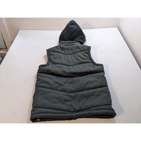 Mens Machine Size M Medium Puff Vest Dark Charcoal Black - Picture 4 of 5